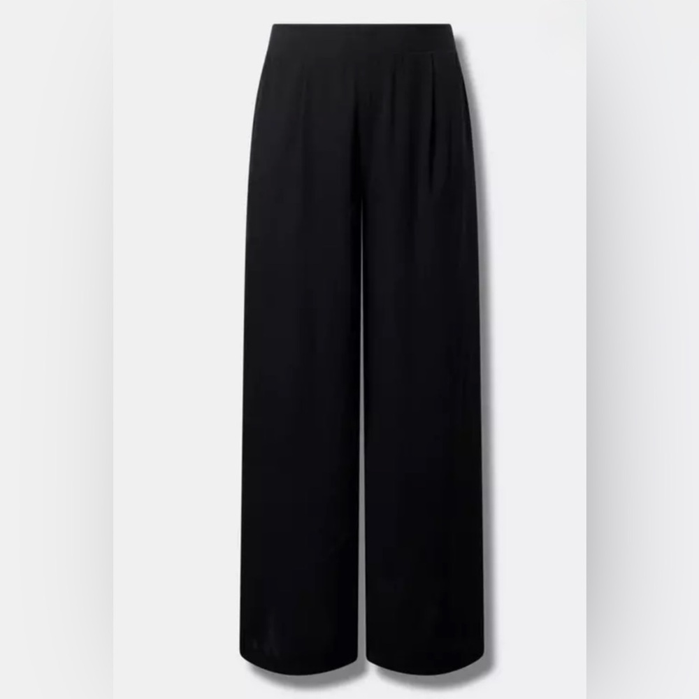 Torrid High-Rise Pull-On Wide-Leg Challis Pants, 1X SHORT, NWT